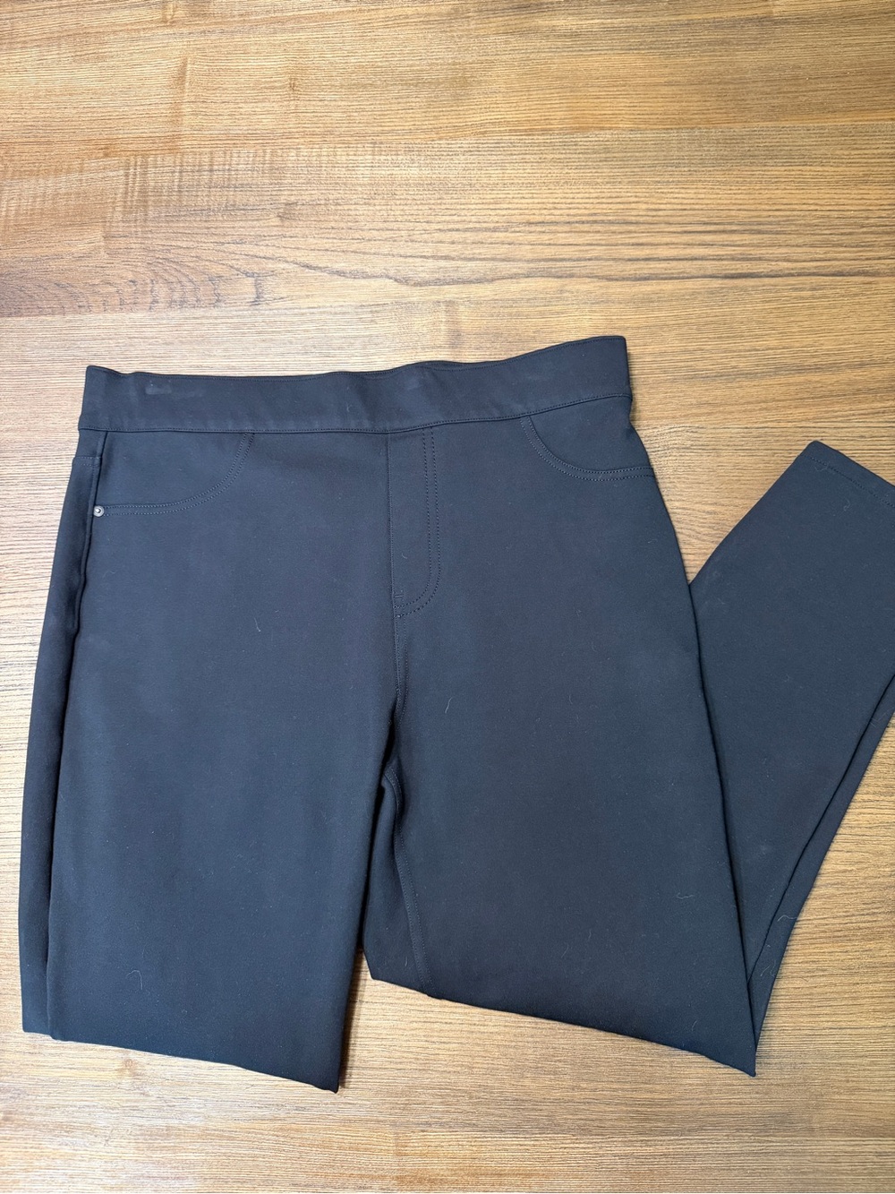 SPANX Black High-Waist Ponte Knit Pants